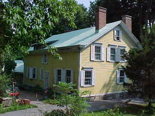 Patina color on old tin roof