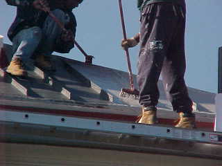 Running the roof with mesh and acrylic