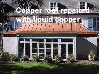 Copper roof repaired by Roof Menders 